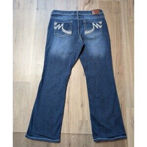 Maurices Size 11/12 Long Jeans Original Bootcut Stretch Denim Embroidered Boho